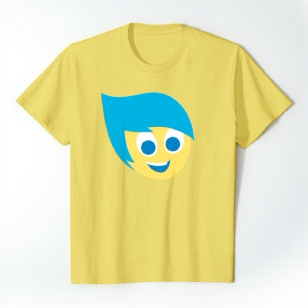 NWT Disney Pixar Inside Out Joy Yellow Graphic Tee Small 7-8 2/$10 or 3/$12